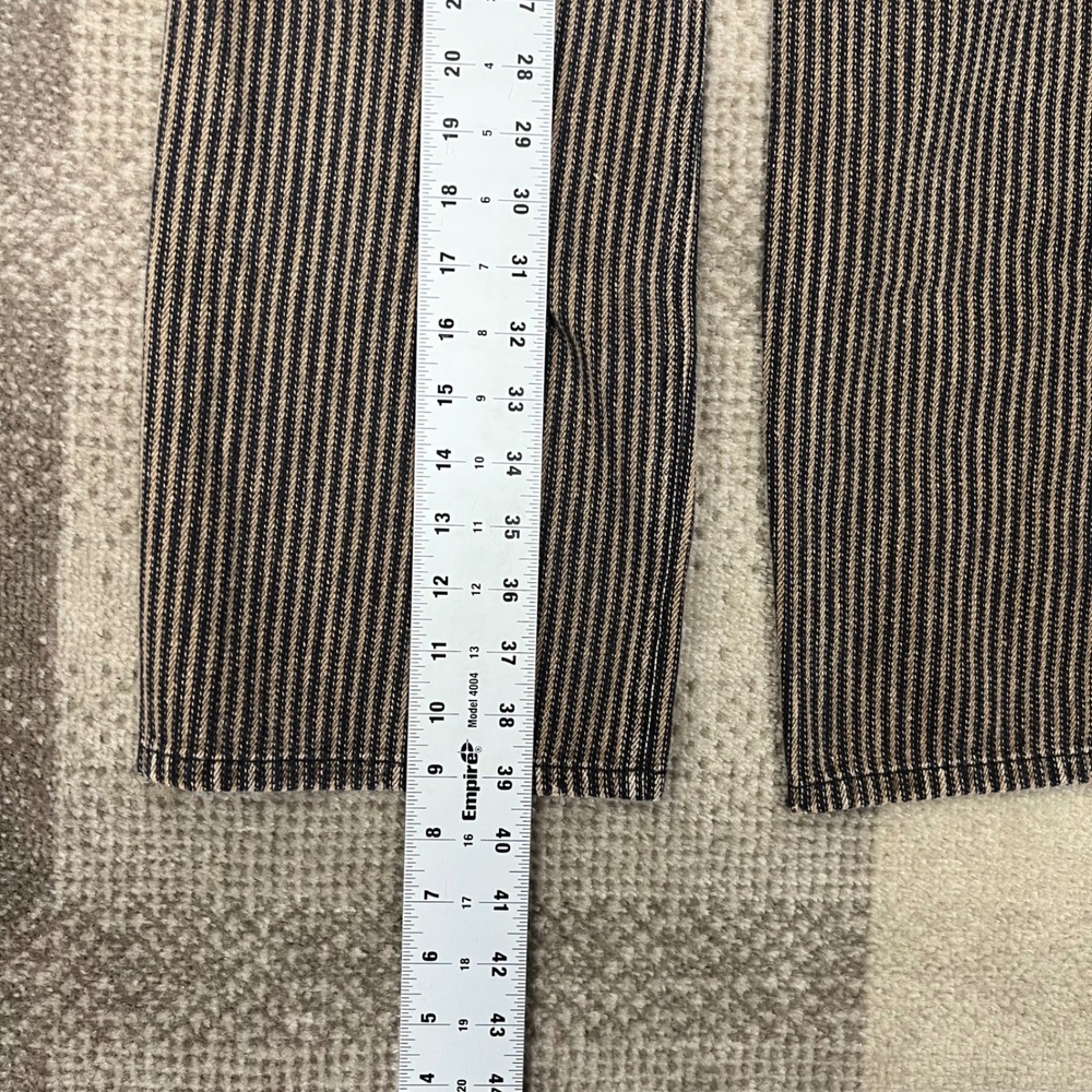 Vintage Armani Exchange Women 30 Hickory Stripe Railroad Straight Leg Jean Brown - Picture 8 of 8